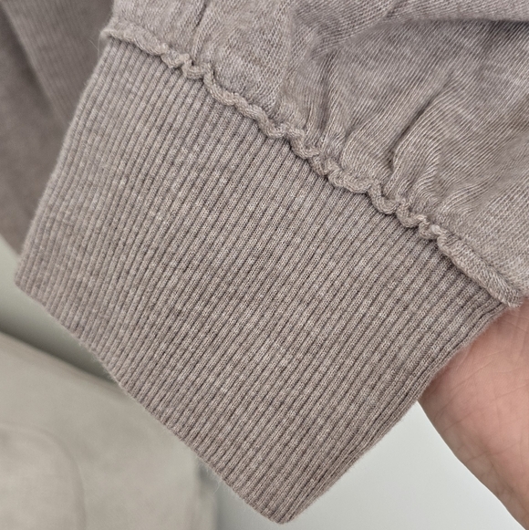 Aerie Taupe Button-Up Sweatshirt - Picture 5 of 5